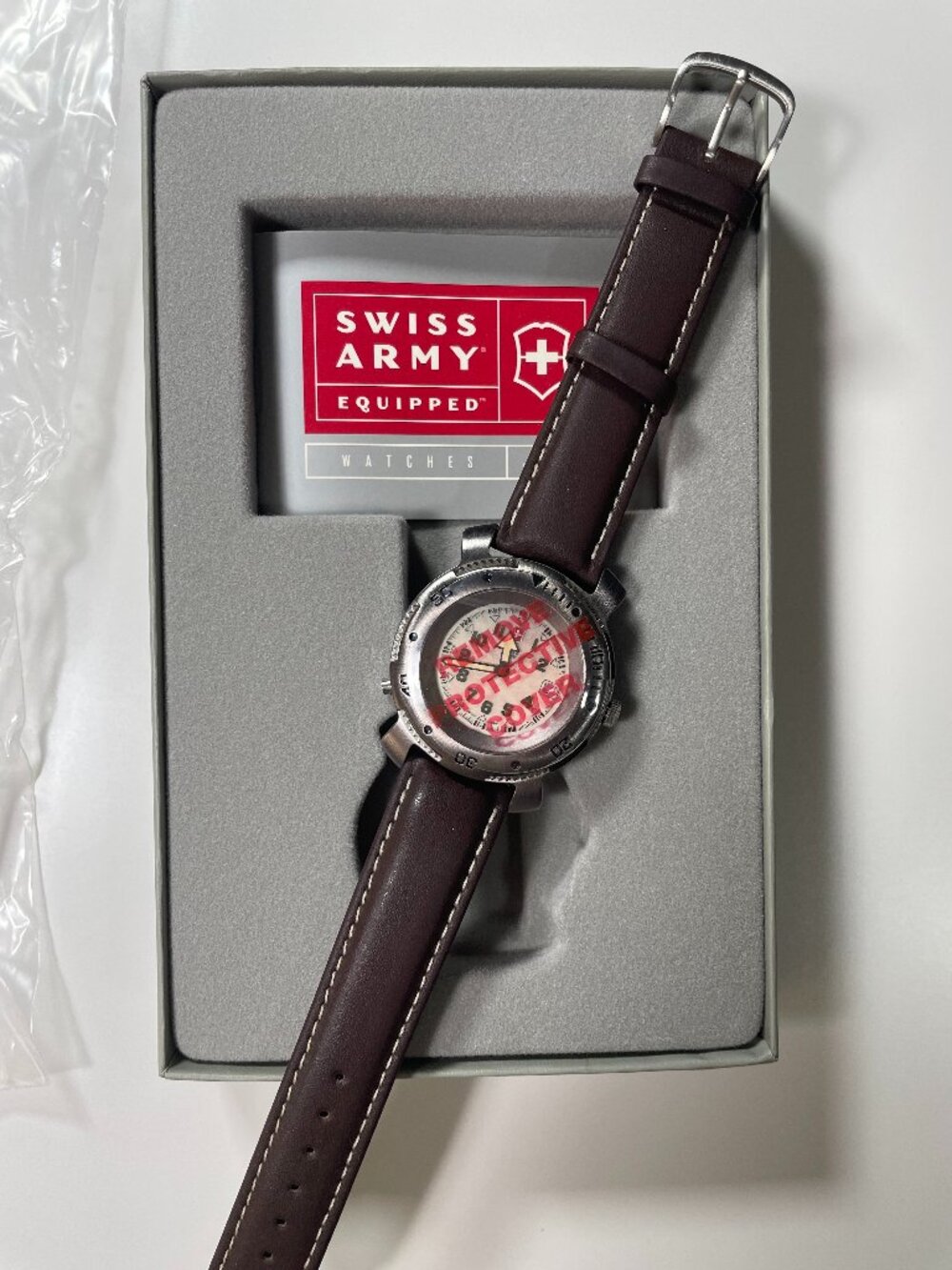 Vintage Swiss Army Marlboro Gear Men’s Watch NOS New in Box Leather Band
